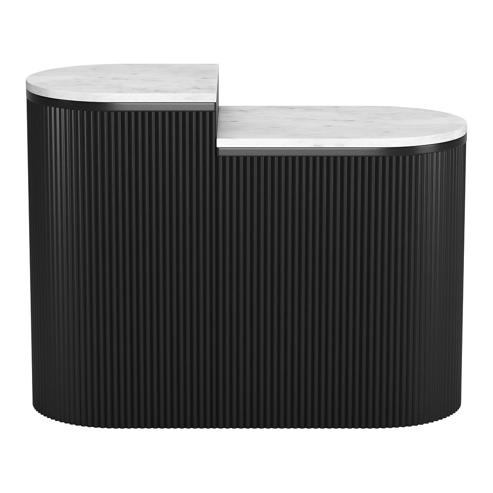 Mesa Auxiliar para Recepción - ZUO ORMARA - Varios Colores - Cubierta de Mármol Natural y Estructura de Madera de Mango