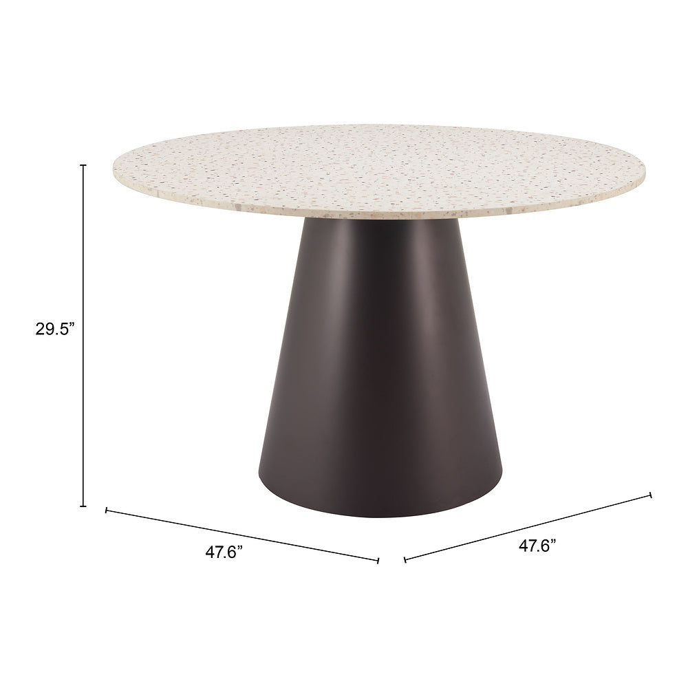 Mesa de Comedor para Desayunador - ZUO JORF - Varios Colores - Cubierta de MDF Símil Terrazo y Estructura de Acero con Recubrimiento en Polvo