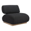 Sillón Ocasional para Salón de Belleza - ZUO BARSA - Negro - Asiento y Respaldo Tapizados en Tejido Texturizado