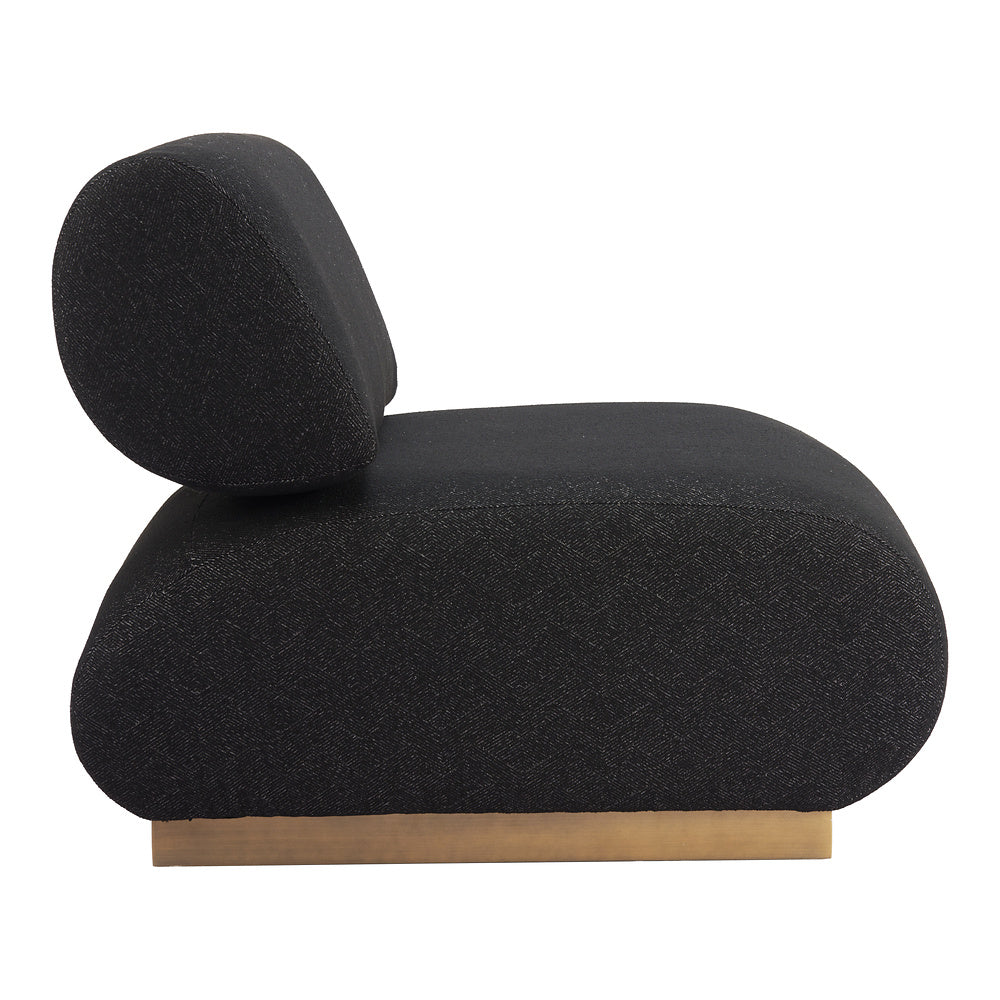 Sillón Ocasional para Salón de Belleza - ZUO BARSA - Negro - Asiento y Respaldo Tapizados en Tejido Texturizado