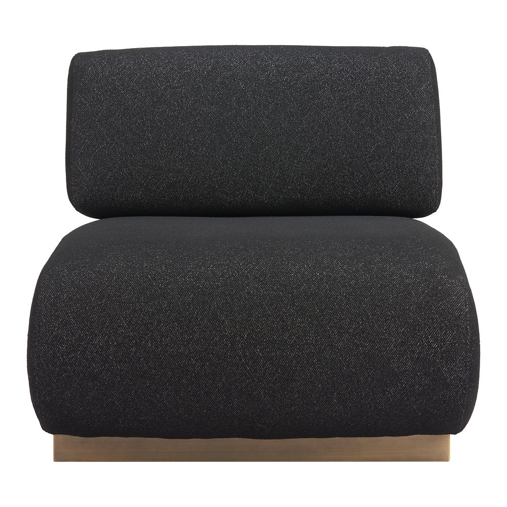 Sillón Ocasional para Salón de Belleza - ZUO BARSA - Negro - Asiento y Respaldo Tapizados en Tejido Texturizado
