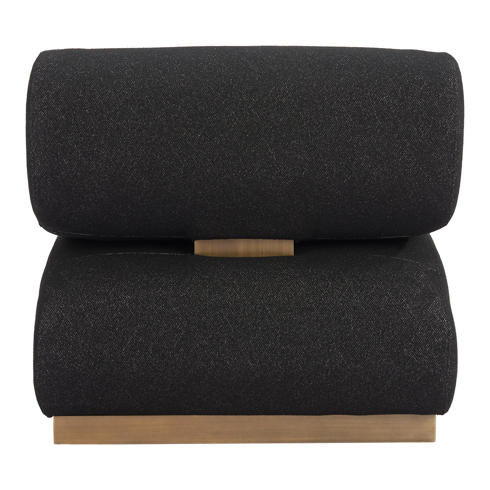 Sillón Ocasional para Salón de Belleza - ZUO BARSA - Negro - Asiento y Respaldo Tapizados en Tejido Texturizado