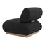 Sillón Ocasional para Salón de Belleza - ZUO BARSA - Negro - Asiento y Respaldo Tapizados en Tejido Texturizado