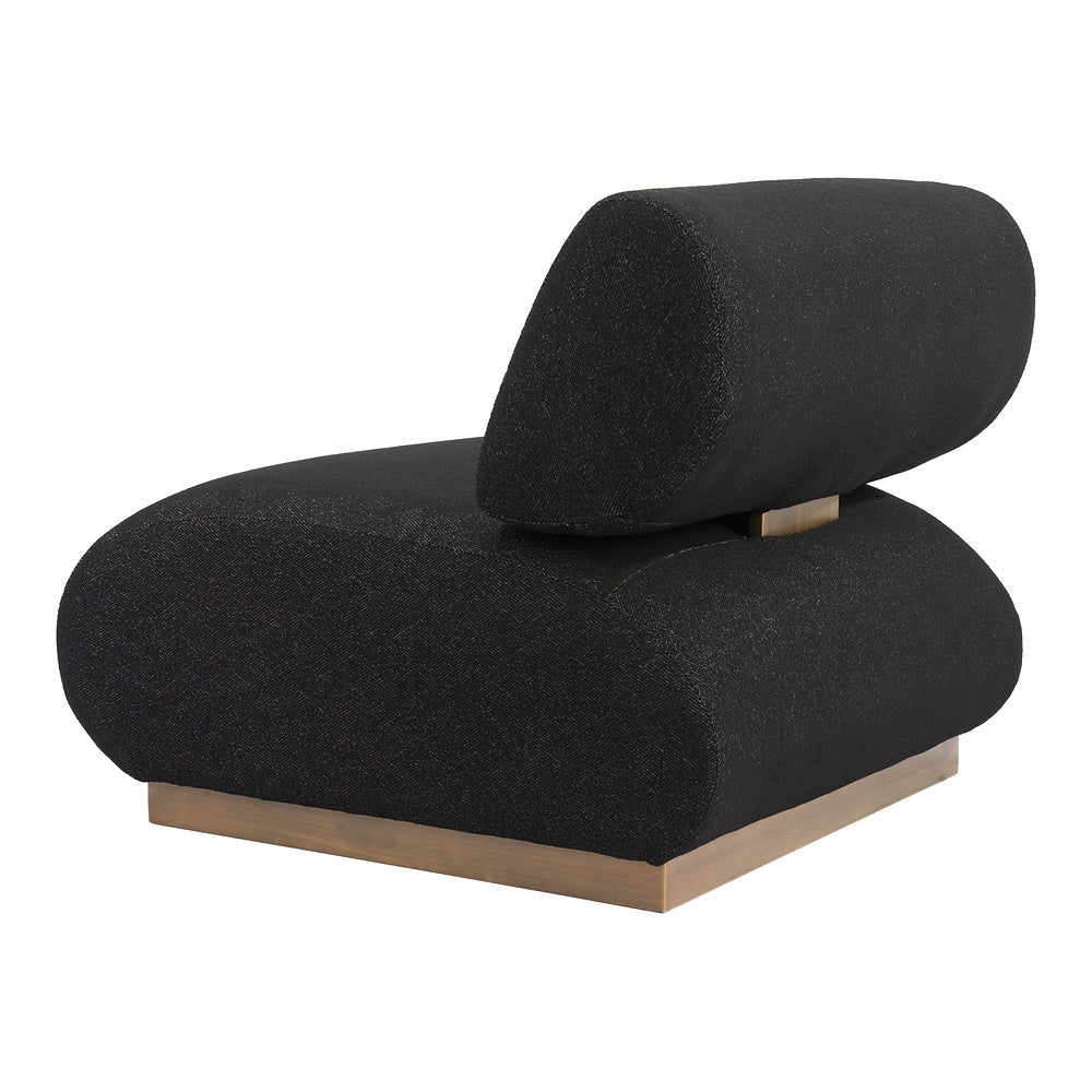 Sillón Ocasional para Salón de Belleza - ZUO BARSA - Negro - Asiento y Respaldo Tapizados en Tejido Texturizado