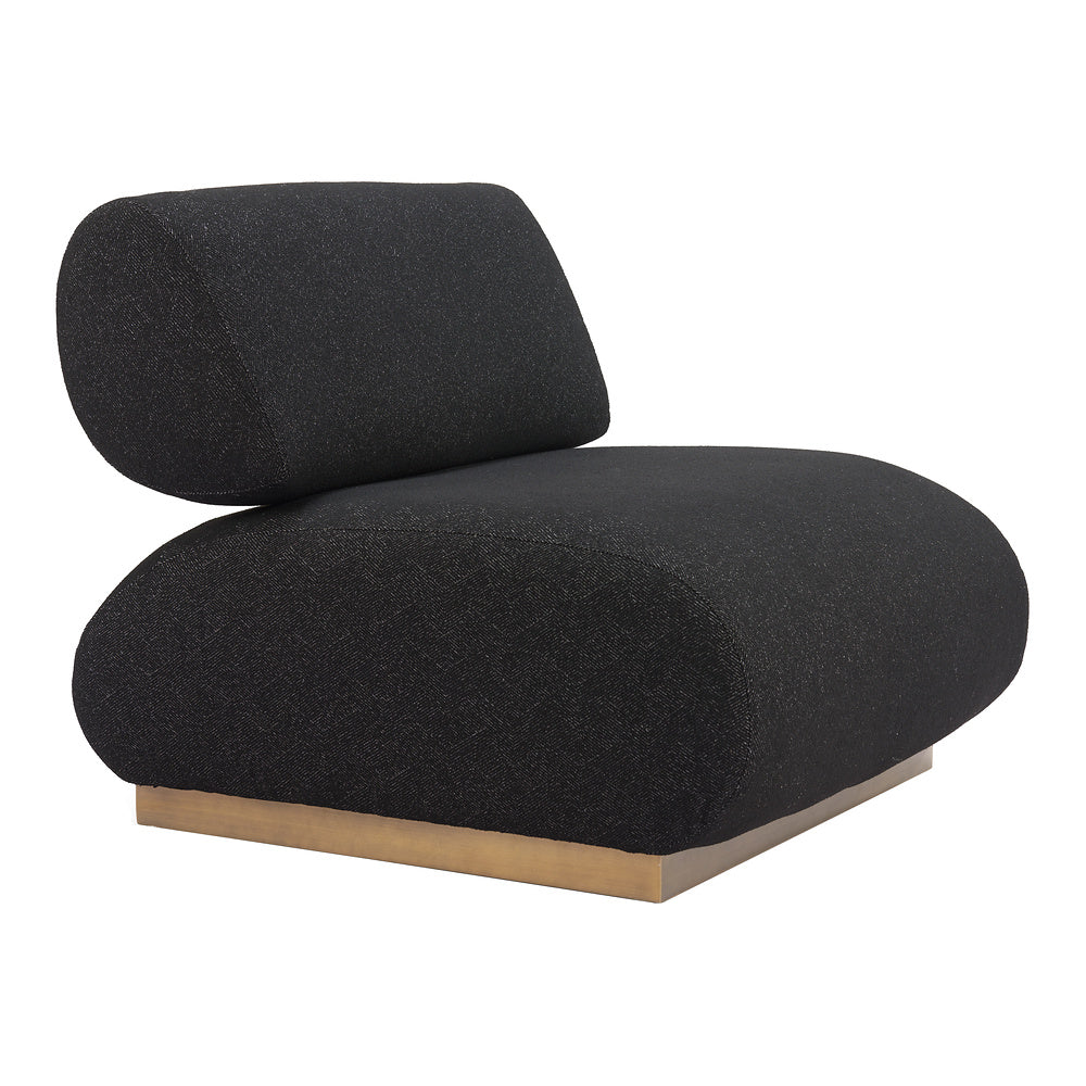 Sillón Ocasional para Salón de Belleza - ZUO BARSA - Negro - Asiento y Respaldo Tapizados en Tejido Texturizado