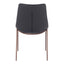 Silla Comercial para Hotel - ZUO MAGNUS - Varios Colores - Asiento y Respaldo Tapizados en Piel Sintética - Negro y Nogal