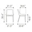 Silla Comercial para Hotel - ZUO MAGNUS - Varios Colores - Asiento y Respaldo Tapizados en Piel Sintética - Gris Pizarra y Nogal