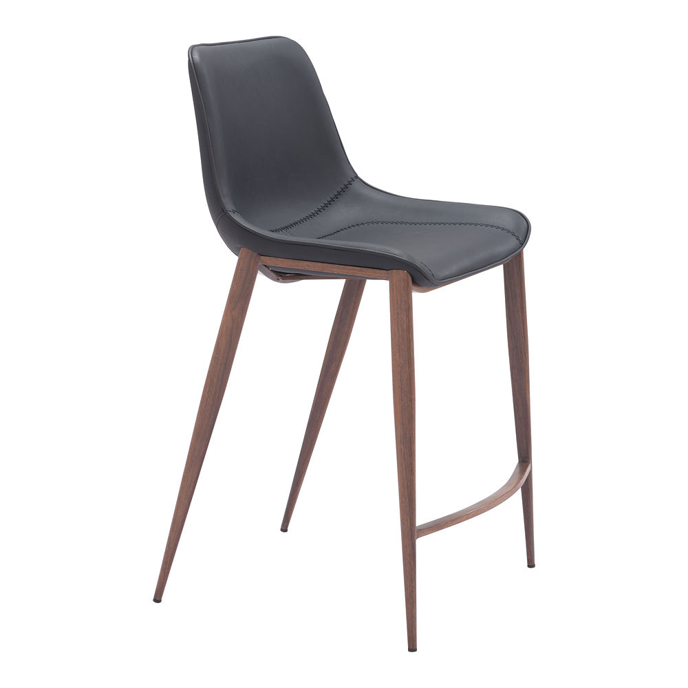 Banco Mostrador para Bar y Barra - ZUO MAGNUS 53x55 109935 - Varios Colores - Asiento y Respaldo Tapizados en Piel Sintética