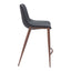 Banco Mostrador para Bar y Barra - ZUO MAGNUS 53x55 109935 - Varios Colores - Asiento y Respaldo Tapizados en Piel Sintética