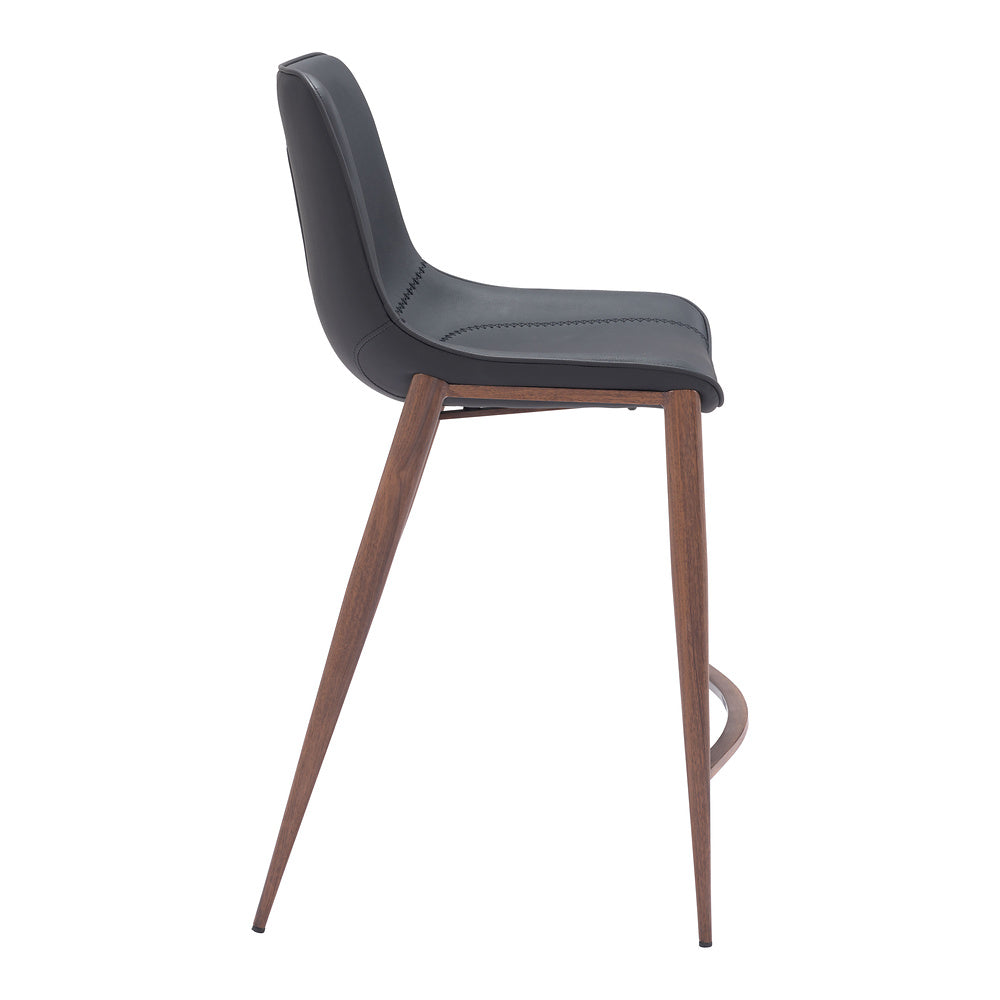 Banco Mostrador para Bar y Barra - ZUO MAGNUS 53x55 109935 - Varios Colores - Asiento y Respaldo Tapizados en Piel Sintética