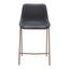 Banco Mostrador para Bar y Barra - ZUO MAGNUS 53x55 109935 - Varios Colores - Asiento y Respaldo Tapizados en Piel Sintética