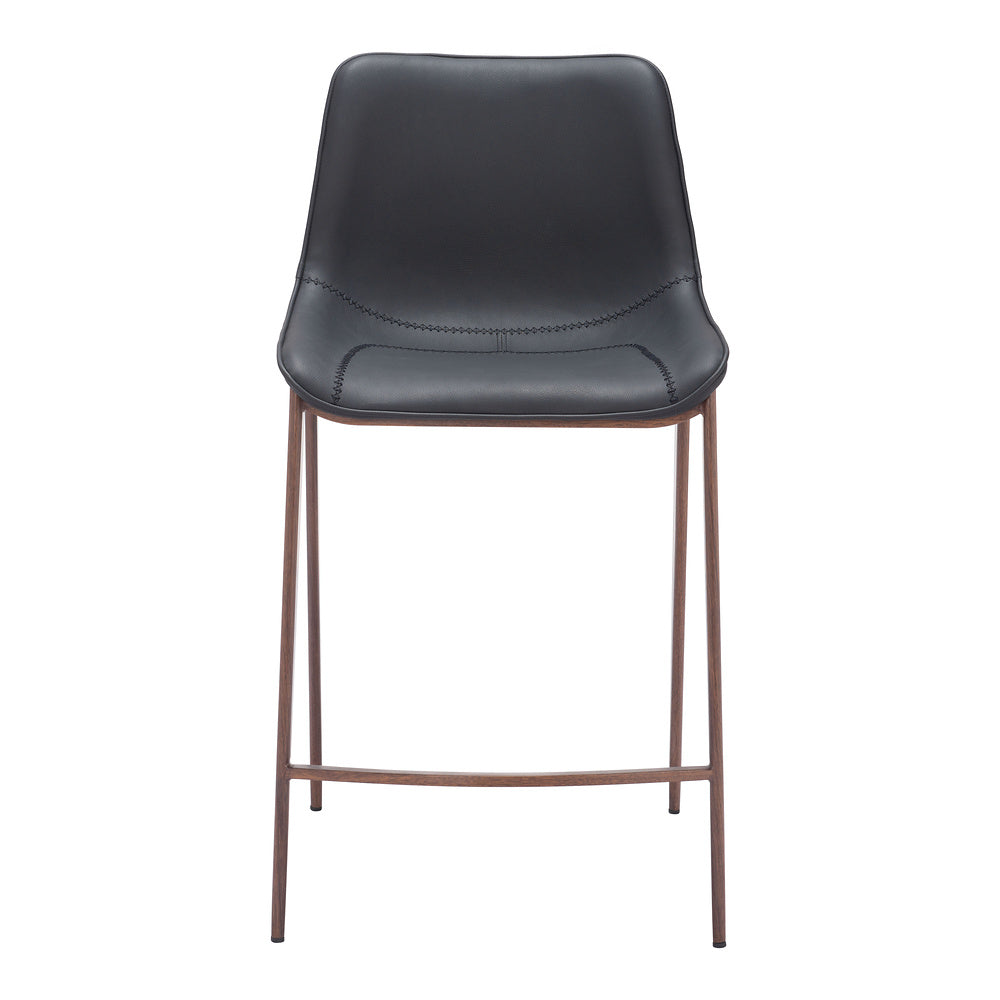 Banco Mostrador para Bar y Barra - ZUO MAGNUS 53x55 109935 - Varios Colores - Asiento y Respaldo Tapizados en Piel Sintética