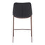 Banco Mostrador para Bar y Barra - ZUO MAGNUS 53x55 109935 - Varios Colores - Asiento y Respaldo Tapizados en Piel Sintética
