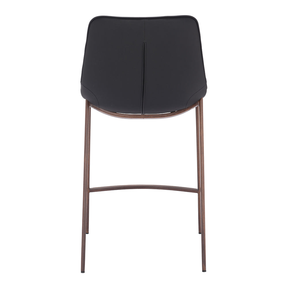Banco Mostrador para Bar y Barra - ZUO MAGNUS 53x55 109935 - Varios Colores - Asiento y Respaldo Tapizados en Piel Sintética