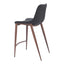 Banco Mostrador para Bar y Barra - ZUO MAGNUS 53x55 109935 - Varios Colores - Asiento y Respaldo Tapizados en Piel Sintética