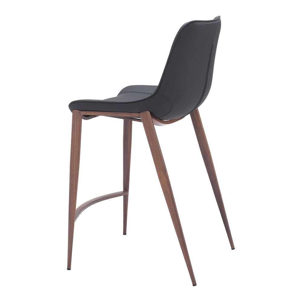 Banco Mostrador para Bar y Barra - ZUO MAGNUS 53x55 109935 - Varios Colores - Asiento y Respaldo Tapizados en Piel Sintética