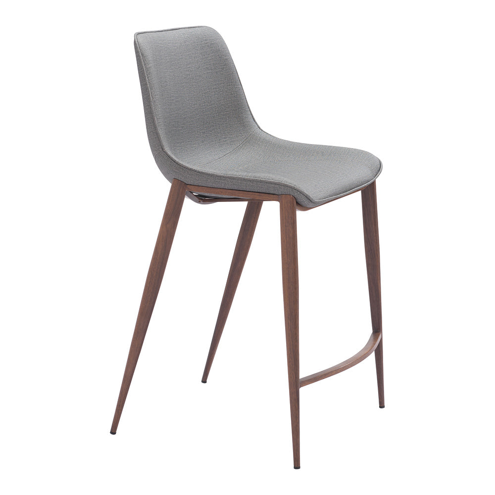 Banco Mostrador para Bar y Barra - ZUO MAGNUS 53x55 109936 - Varios Colores - Asiento y Respaldo Tapizados en Piel Sintética
