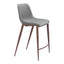 Banco Mostrador para Bar y Barra - ZUO MAGNUS 53x55 109936 - Varios Colores - Asiento y Respaldo Tapizados en Piel Sintética