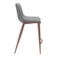 Banco Mostrador para Bar y Barra - ZUO MAGNUS 53x55 109936 - Varios Colores - Asiento y Respaldo Tapizados en Piel Sintética