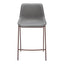 Banco Mostrador para Bar y Barra - ZUO MAGNUS 53x55 109936 - Varios Colores - Asiento y Respaldo Tapizados en Piel Sintética