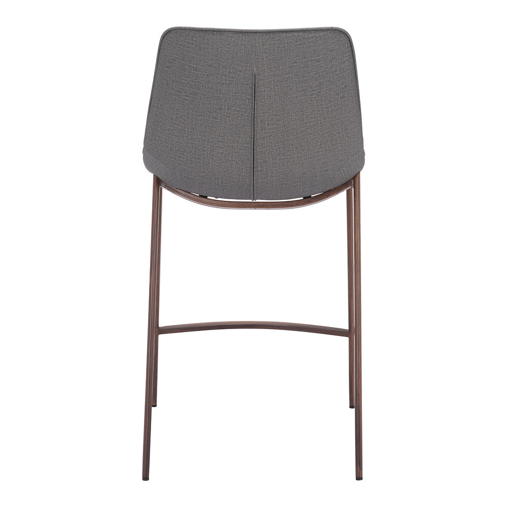Banco Mostrador para Bar y Barra - ZUO MAGNUS 53x55 109936 - Varios Colores - Asiento y Respaldo Tapizados en Piel Sintética