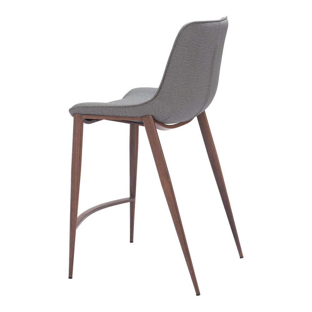 Banco Mostrador para Bar y Barra - ZUO MAGNUS 53x55 109936 - Varios Colores - Asiento y Respaldo Tapizados en Piel Sintética