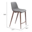Banco Mostrador para Bar y Barra - ZUO MAGNUS 53x55 109936 - Varios Colores - Asiento y Respaldo Tapizados en Piel Sintética