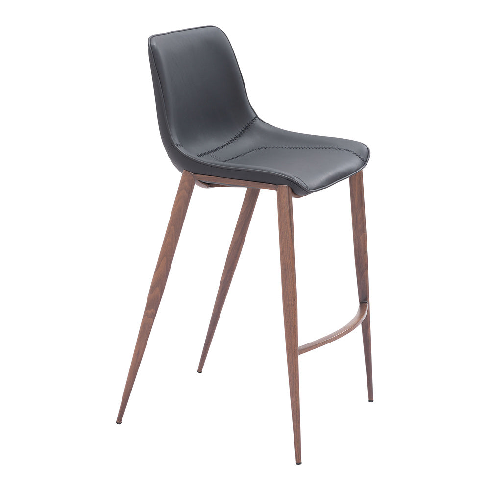 Banco Alto para Bistró - ZUO MAGNUS 53x55 109937 - Varios Colores - Asiento y Respaldo Tapizados en Piel Sintética