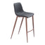 Banco Alto para Bistró - ZUO MAGNUS 53x55 109937 - Varios Colores - Asiento y Respaldo Tapizados en Piel Sintética