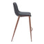 Banco Alto para Bistró - ZUO MAGNUS 53x55 109937 - Varios Colores - Asiento y Respaldo Tapizados en Piel Sintética