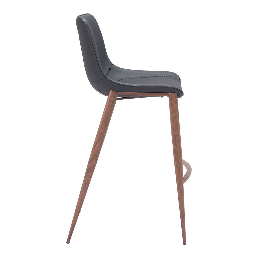 Banco Alto para Bistró - ZUO MAGNUS 53x55 109937 - Varios Colores - Asiento y Respaldo Tapizados en Piel Sintética
