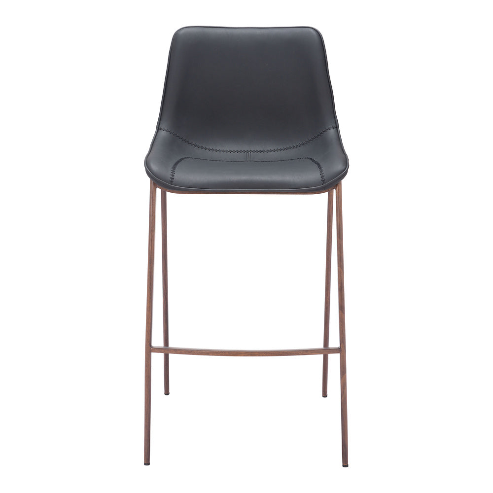 Banco Alto para Bistró - ZUO MAGNUS 53x55 109937 - Varios Colores - Asiento y Respaldo Tapizados en Piel Sintética