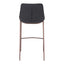Banco Alto para Bistró - ZUO MAGNUS 53x55 109937 - Varios Colores - Asiento y Respaldo Tapizados en Piel Sintética