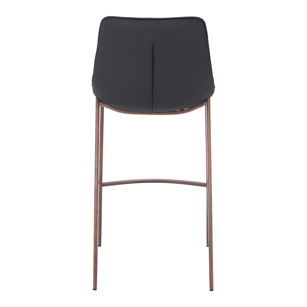 Banco Alto para Bistró - ZUO MAGNUS 53x55 109937 - Varios Colores - Asiento y Respaldo Tapizados en Piel Sintética