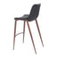 Banco Alto para Bistró - ZUO MAGNUS 53x55 109937 - Varios Colores - Asiento y Respaldo Tapizados en Piel Sintética
