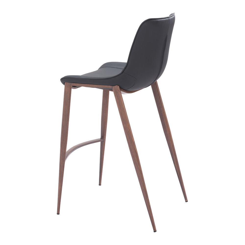 Banco Alto para Bistró - ZUO MAGNUS 53x55 109937 - Varios Colores - Asiento y Respaldo Tapizados en Piel Sintética