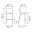 Banco Alto para Bistró - ZUO MAGNUS 53x55 109937 - Varios Colores - Asiento y Respaldo Tapizados en Piel Sintética