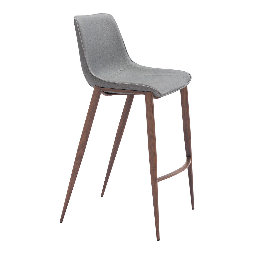 Banco Alto para Bistró - ZUO MAGNUS 53x55 109938 - Varios Colores - Asiento y Respaldo Tapizados en Piel Sintética