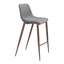 Banco Alto para Bistró - ZUO MAGNUS 53x55 109938 - Varios Colores - Asiento y Respaldo Tapizados en Piel Sintética