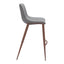 Banco Alto para Bistró - ZUO MAGNUS 53x55 109938 - Varios Colores - Asiento y Respaldo Tapizados en Piel Sintética