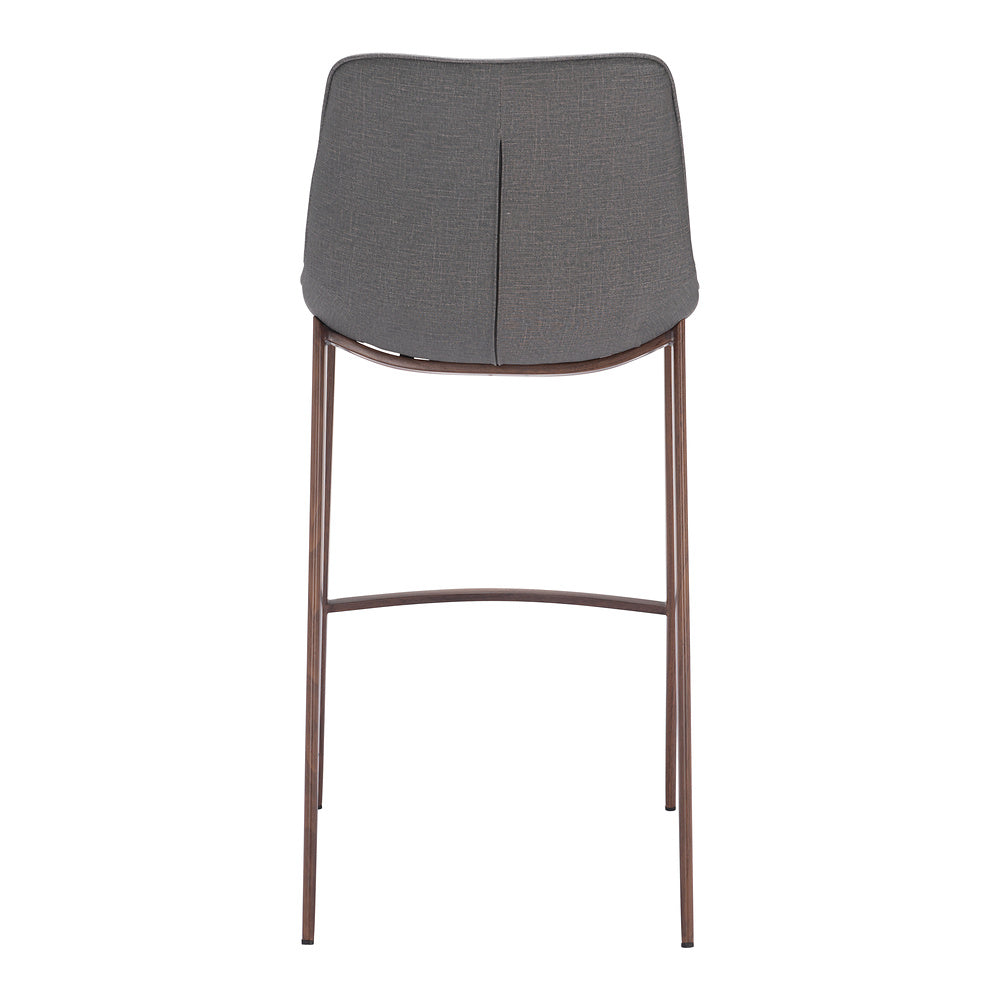 Banco Alto para Bistró - ZUO MAGNUS 53x55 109938 - Varios Colores - Asiento y Respaldo Tapizados en Piel Sintética