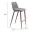 Banco Alto para Bistró - ZUO MAGNUS 53x55 109938 - Varios Colores - Asiento y Respaldo Tapizados en Piel Sintética