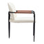 Silla Comercial para Hotel - ZUO SIBU - Crema - Asiento y Respaldo Tapizados en Piel Sintética