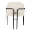Silla Comercial para Hotel - ZUO SIBU - Crema - Asiento y Respaldo Tapizados en Piel Sintética