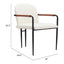 Silla Comercial para Hotel - ZUO SIBU - Crema - Asiento y Respaldo Tapizados en Piel Sintética