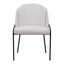 Silla Comercial para Food Court - ZUO JAMBI - Marfil - Asiento y Respaldo Tapizados en Tela Tipo Borrego