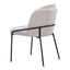 Silla Comercial para Food Court - ZUO JAMBI - Marfil - Asiento y Respaldo Tapizados en Tela Tipo Borrego