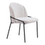 Silla Comercial para Food Court - ZUO JAMBI - Marfil - Asiento y Respaldo Tapizados en Tela Tipo Borrego