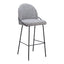 Banco Alto para Cantina - ZUO JAMBI - Varios Colores - Asiento y Respaldo Tapizados en Tela Tipo Borrego - Negro y Blanco