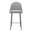 Banco Alto para Cantina - ZUO JAMBI - Varios Colores - Asiento y Respaldo Tapizados en Tela Tipo Borrego - Negro y Blanco